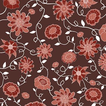 England in flowers - classic modern pattern by Studio Hinte