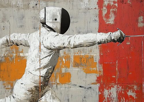 Actieve schermsporter in actie