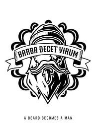 Barba Decet Virum - Motif de barbe avec du latin