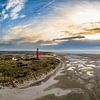 Texel von oben | Höhenaufnahme Eierland-Leuchtturm und Texeler Dünen als Panorama von RB-Photography