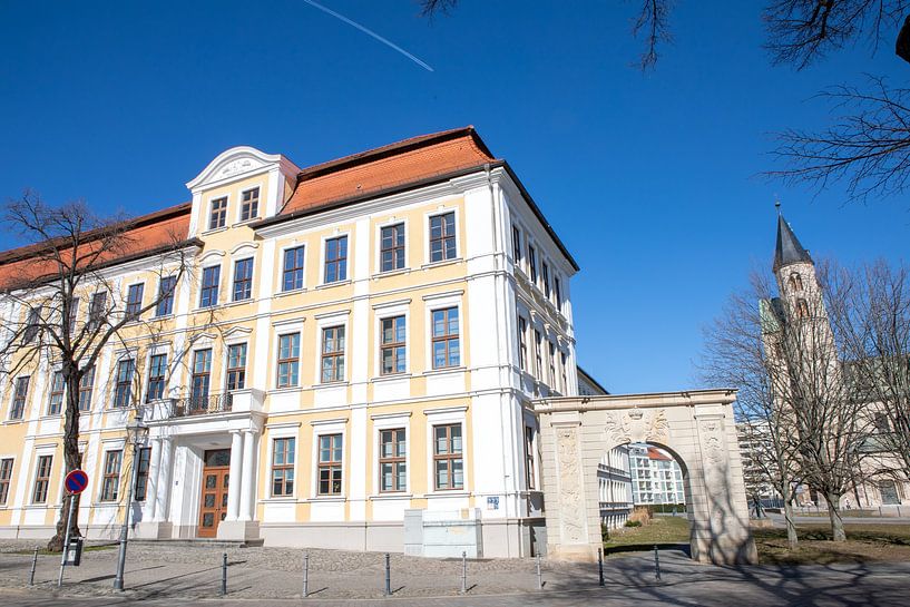 Magdeburg - Saxony-Anhalt state parliament, Star Gate and Unser Lie monastery by t.ART