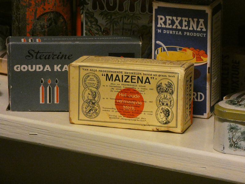 Een oud pakje Maizena van Veluws