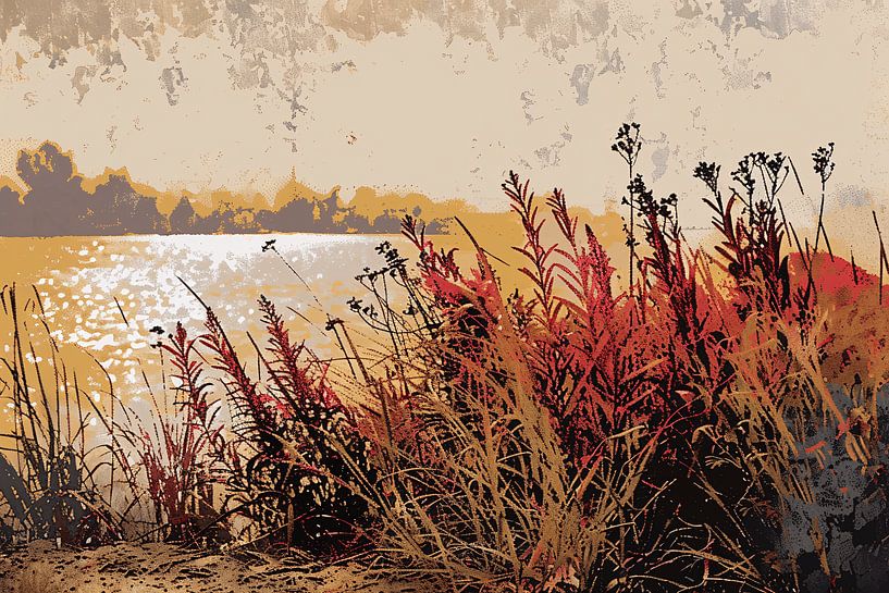 Impressionistic water lilies by Art & Soul Creations