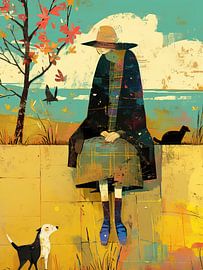 Damesportret | Whispers of Wind van ARTEO Schilderijen