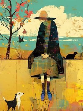 Damesportret | Whispers of Wind van ARTEO Schilderijen
