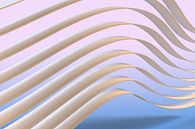 Golfvorm roze blauw vibrerend van Jonathan Schöps | UNDARSTELLBAR thumbnail