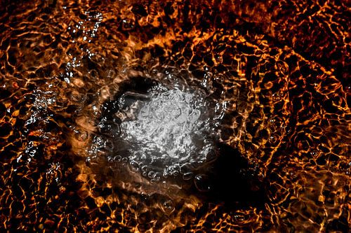 Bail d'eau sur l'acier corten