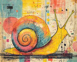 Abstrakte Schnecke mit Spirale von Abstraktes Gemälde