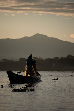 Fishermen on Lake Naivasha by Rogier Muller