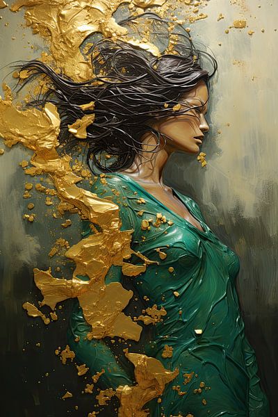 Dame mit Gold von Bert Nijholt