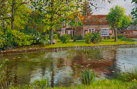 House in Heeze – oil painting by QEIMOY