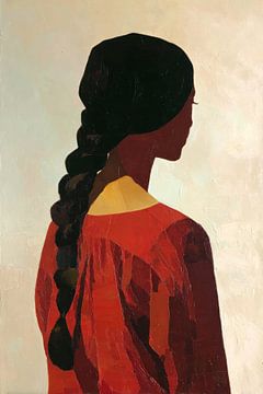 Woman with a plait by Franka Poulain