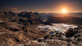 Extraterrestrial Canyon Landscape at Dawn by Markus Gann