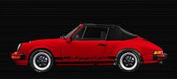 Porsche 911 3.2 Carrera Cabrio in rood van aRi F. Huber thumbnail