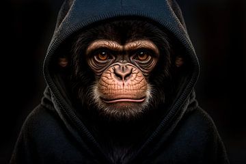 Affe mit Kapuze von Richard Rijsdijk
