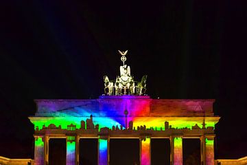 Berlin skyline on the Brandenburg Gate