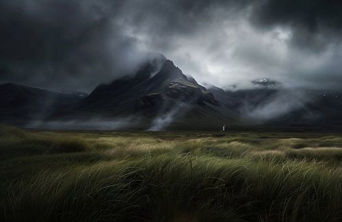 Dramatic wilderness, mystical cloud backdrop