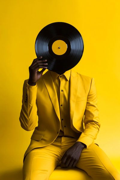 Muziek ontmoet mode in geel van Poster Art Shop
