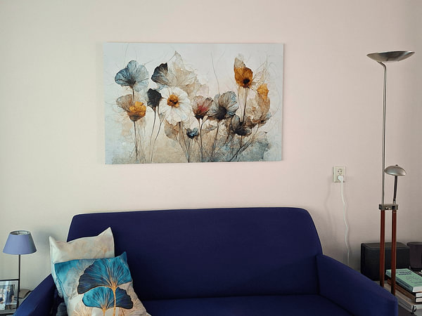Klantfoto: Droge bloemen boeket van Treechild, op aluminium