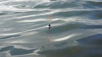Pêche à la ligne dans l'eau bleue