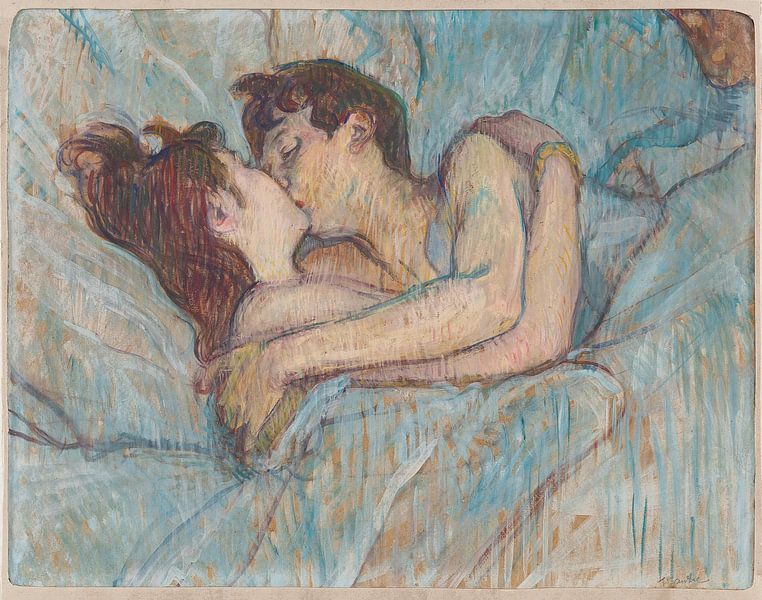 Au lit : Le baiser, Henri de Toulouse-Lautrec par Bridgeman Masters