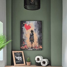 Photo de nos clients: Banksy rencontre l'art de Pollock par PixelPrestige, sur toile