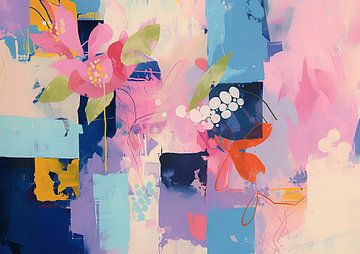 Bloem abstract van Abstract Schilderij
