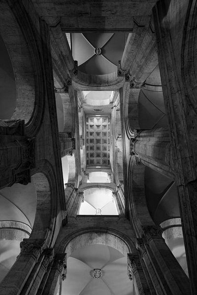 Art Architecture Escalier Palazzo Venezia Rome BNW par Martijn Jebbink Photography