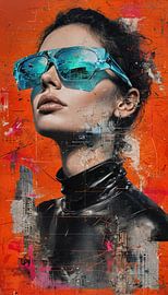 Futuristic portrait of confident woman i by Ljupka Kareska