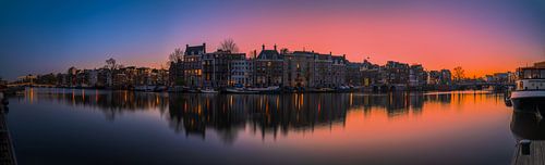 Panorama of the Amstel river (west side) in Amsterdam, 2020 - 1