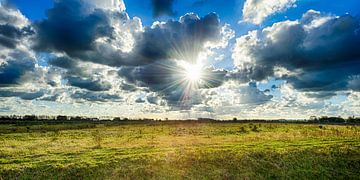 Sun above old Zeeland polders