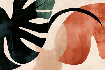 Abstracte plantvormen in kleuren van Poster Art Shop
