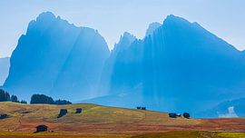 Sonnenaufgang auf der Seiser Alm von Henk Meijer Photography