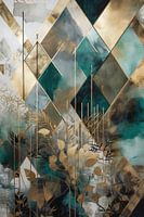 Natural Geometries in green gold and black