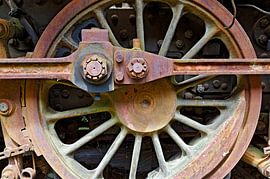 Rad einer Dampflokomotive