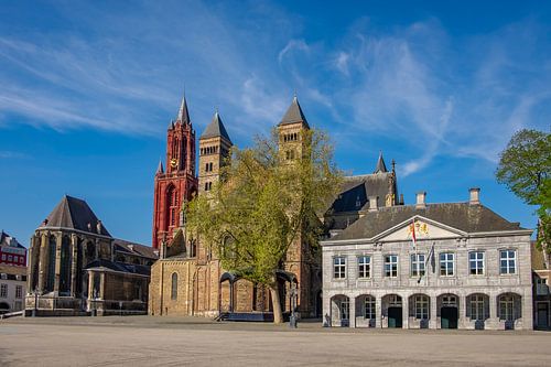 Militaire wachtpost op het Vrijthof in Maastricht