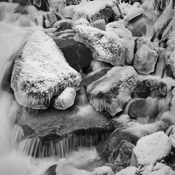 Triberg waterval in de winter van Keith Wilson Photography
