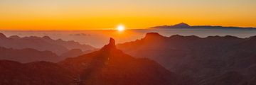 Roque Bentayga bij zonsondergang van Markus Lange