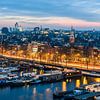 Avondfoto Amsterdam met Oosterdok en de Omval by Renzo Gerritsen