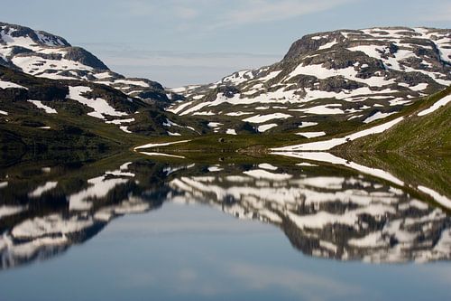 Norwegische Landschaft im Spiegelbild