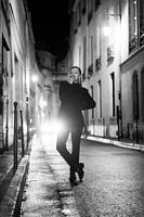 Rue Aubriot in Paris Nachtaufnahmen