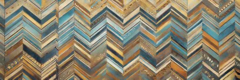 Blue Chevron Lines by Whale & Sons