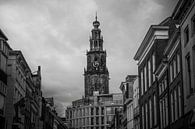 Zwart wit foto van de Martinikerk in Groningen van Erwin Huizing thumbnail