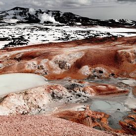 Krafla geothermisch landschap, IJsland by Roel Janssen