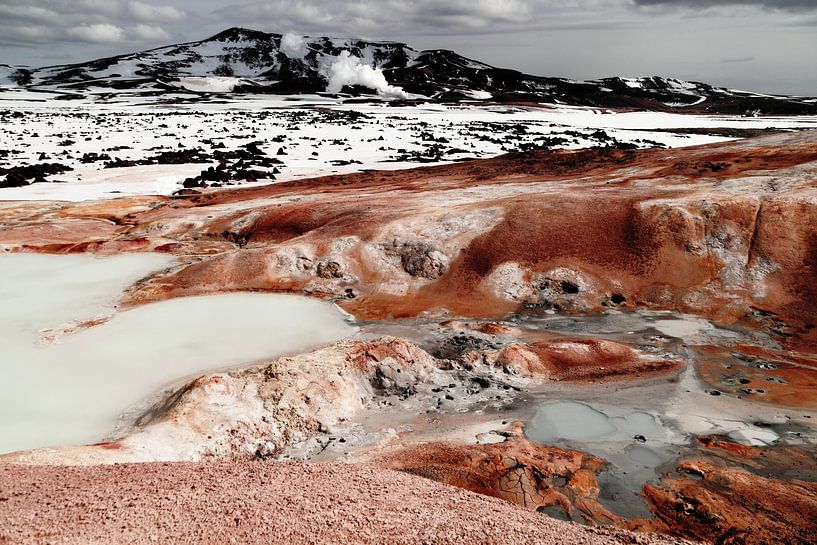 Krafla geothermisch landschap, IJsland von Roel Janssen