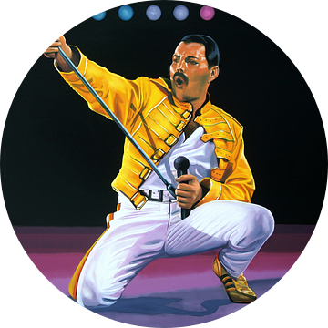 Freddie Mercury Live schilderij van Paul Meijering