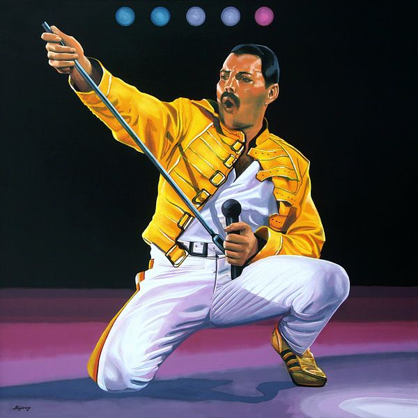 Freddie Mercury Live painting par Paul Meijering