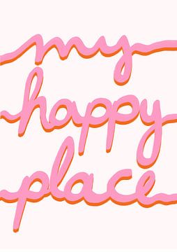 My happy place pink orange by Bainai