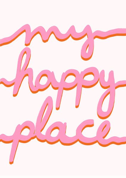My happy place pink orange by Bainai