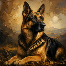 Chien berger allemand 2 sur Johannas Art Creations
